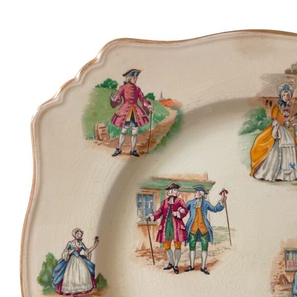 Royal Winton Grimades Lunch Plate Colonial Courting Couples Gainsborough England - Picture 4 of 16